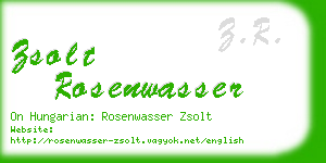 zsolt rosenwasser business card